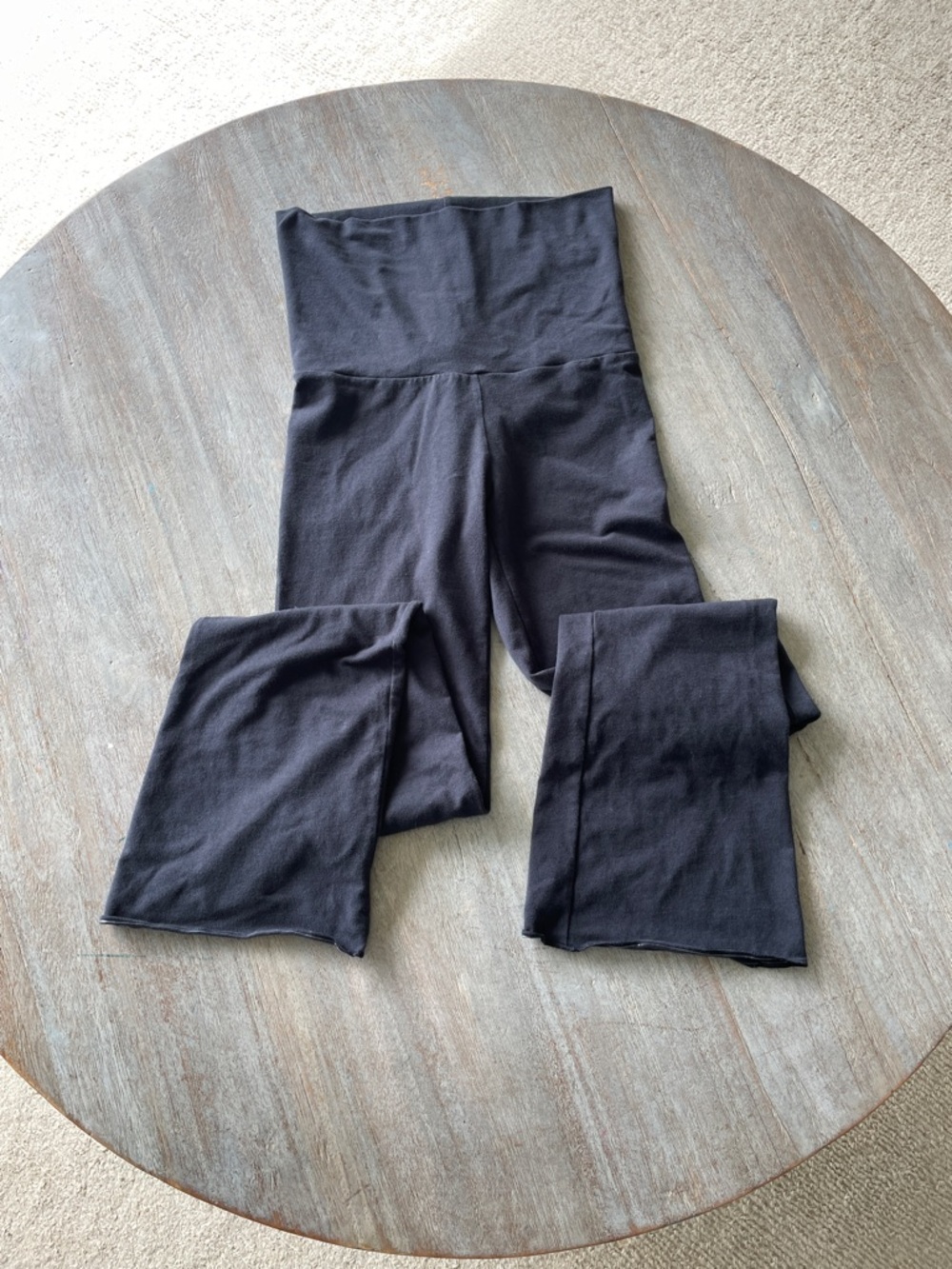 Skims Cotton Jersey Fold Over Pant - Soot  XS